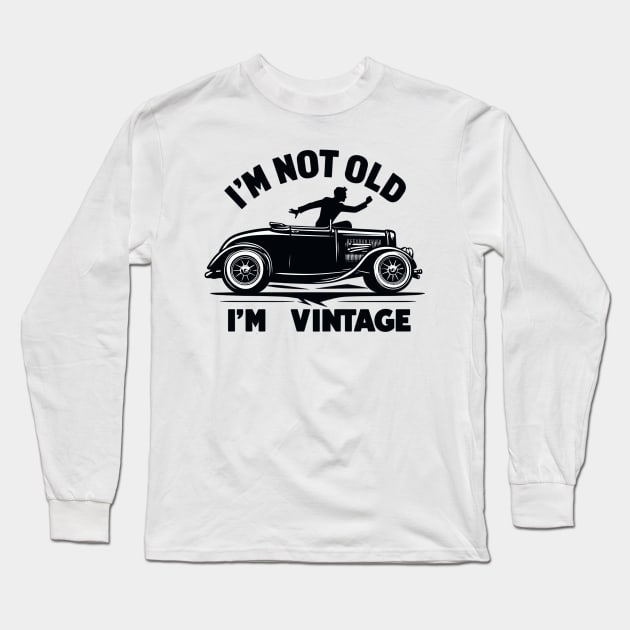 Vintage Car Long Sleeve T-Shirt by Vehicles-Art